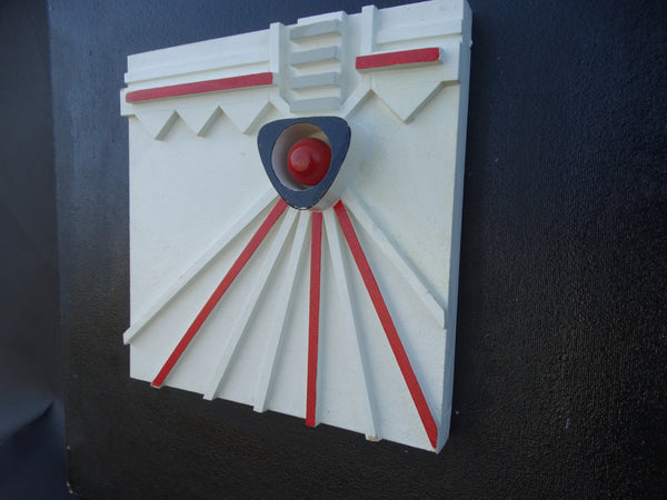 Painted Wooden Sculpture in Low Relief, Assembly by Marcus Pim 1964