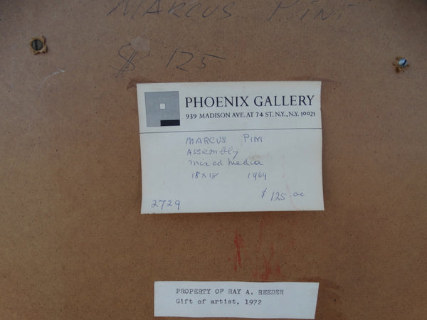 Painted Wooden Sculpture in Low Relief, Assembly by Marcus Pim 1964