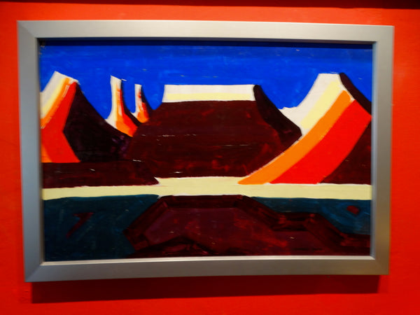 Conrad Buff - Mid-century Desert Landscape - Oil On Board P2489