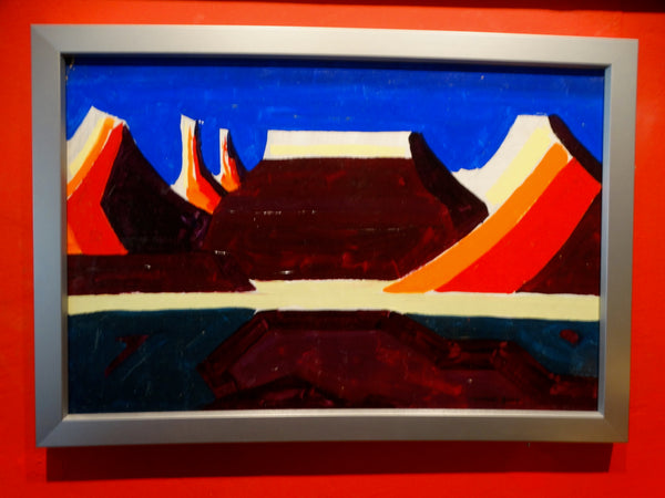 Conrad Buff - Mid-century Desert Landscape - Oil On Board P2489