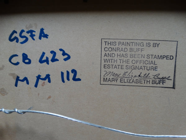 Conrad Buff - Mid-century Desert Landscape - Oil On Board P2489