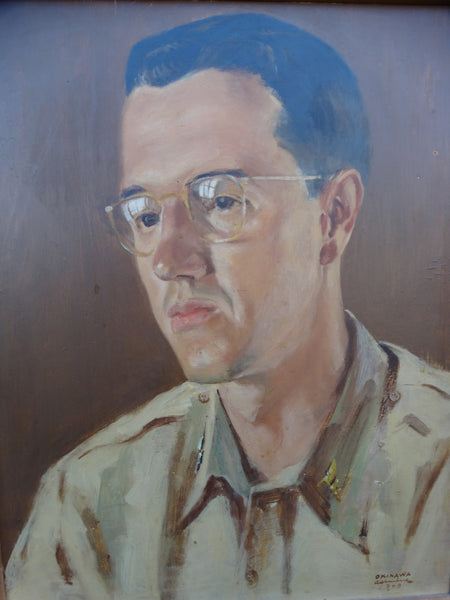 Oil Portrait of a young (and high-ranking) Medical Officer 1949