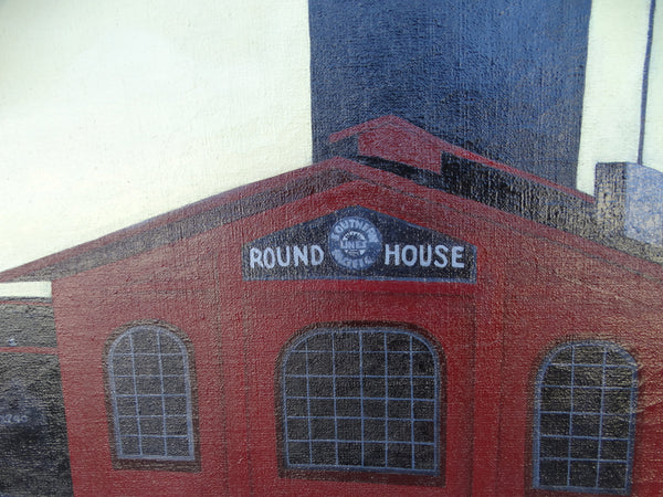 Marion Kramer - Southern Pacific Roundhouse Oakland California - Oil on Canvas