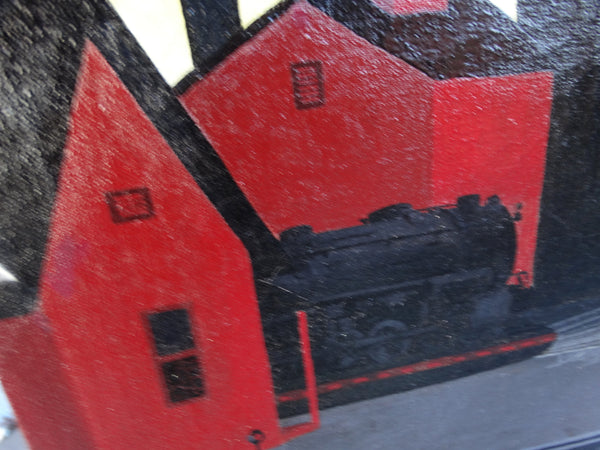 Marion Kramer - Southern Pacific Roundhouse Oakland California - Oil on Canvas