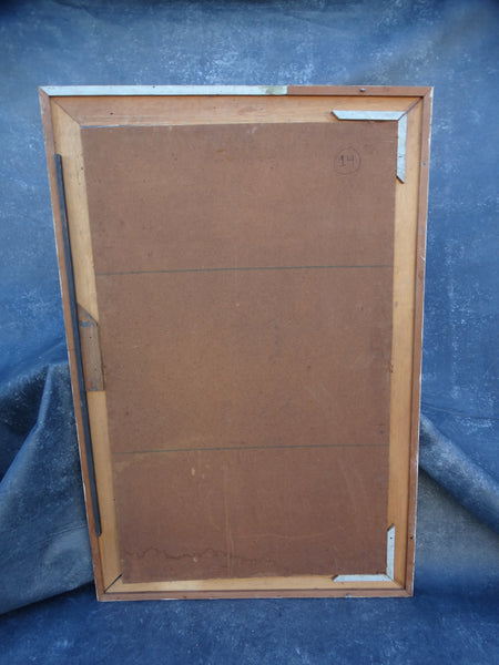 Jorgen Hansen - Man Holding Dove in the Company of His Shadow - Oil on Board 1960s