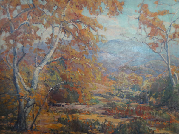Marie Boening Kendall -Autumn Sycamores - c 1930 - Oil on Canvas P2551