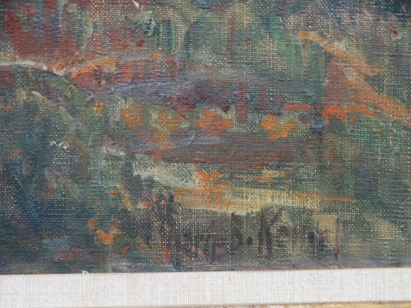 Marie Boening Kendall -Autumn Sycamores - c 1930 - Oil on Canvas P2551