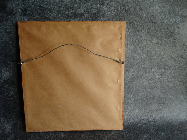 Turbaned Lady in a Day Dress with Crimson Flowers - Fashion Pochoir - Boudoir Art c  1920s