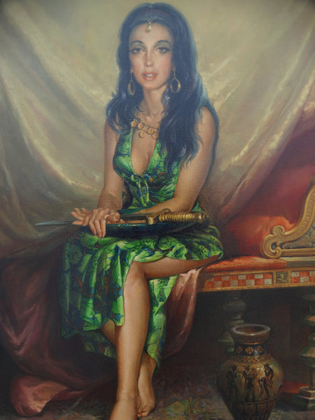 Salome - Oil on Canvas by Innocenzo Daraio 1970s