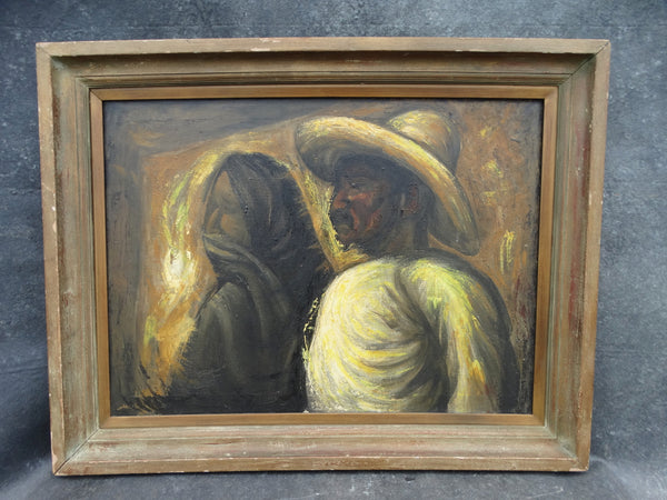 Jesús Ortíz Tajonar (1919-1990) Campesino Couple - Oil on Canvas P2569