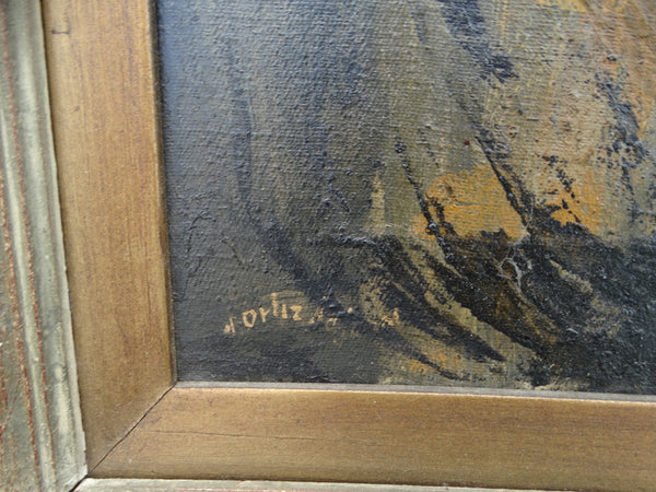 Jesús Ortíz Tajonar (1919-1990) Campesino Couple - Oil on Canvas P2569