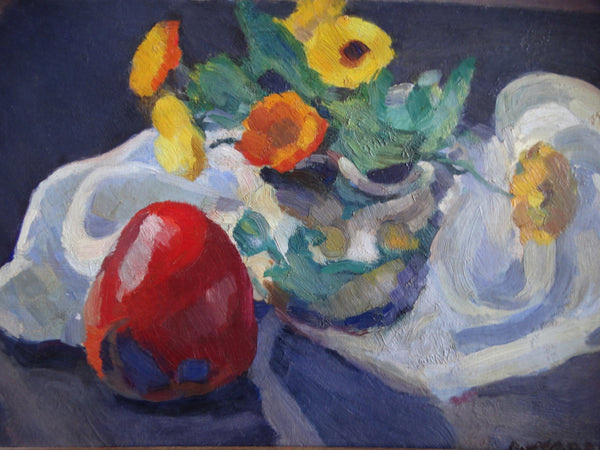 Mabel Alvarez - Still Life - Oil On Board c 1940s P2577