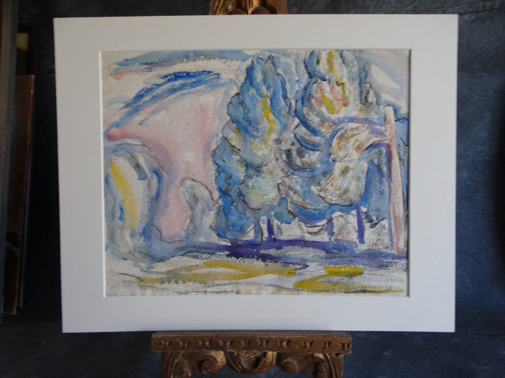 Harold Davies Landscape Watercolor 1970 P2592