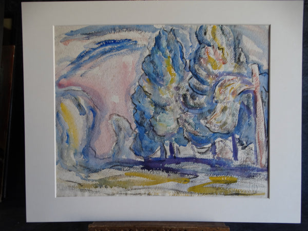 Harold Davies Landscape Watercolor 1970 P2592