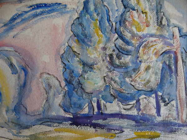 Harold Davies Landscape Watercolor 1970 P2592