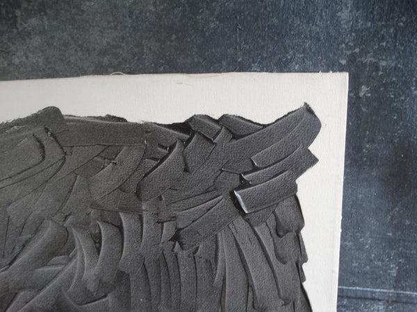 Archie Rand - Black & White Painting 1990s Oil on Canvas P2593