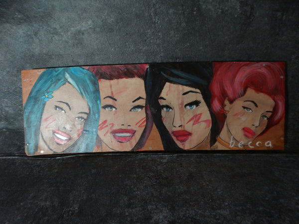Becca Rebecca Midwood  Girls 201 Acrylic on Plywood  P2595