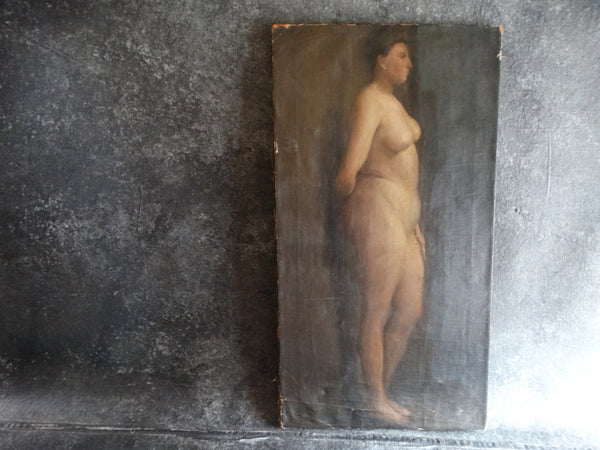 19th Century French Academic Nude - Oil on Canvas - P2599