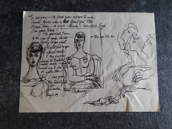 Channing Peake - Portrait of His Mistress - My Beautiful Linda 1959 - Oil on Canvas P2605