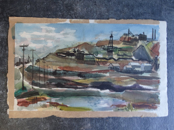 Jae Carmichael - Butte Montana - Watercolor 1951 P2610