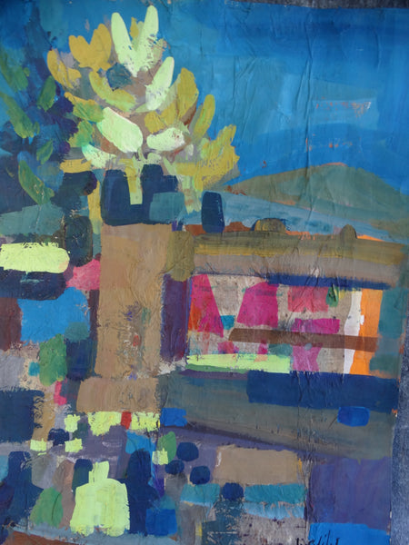 Jae Carmichael Abstract Landscape Mixed Media c 1965 P2616