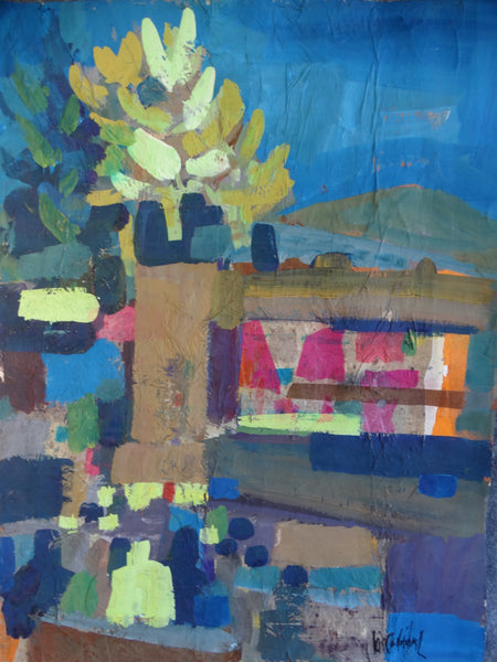 Jae Carmichael Abstract Landscape Mixed Media c 1965 P2616