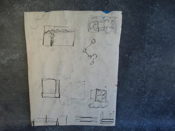 Jae Carmichael Abstract Landscape Mixed Media c 1965 P2616