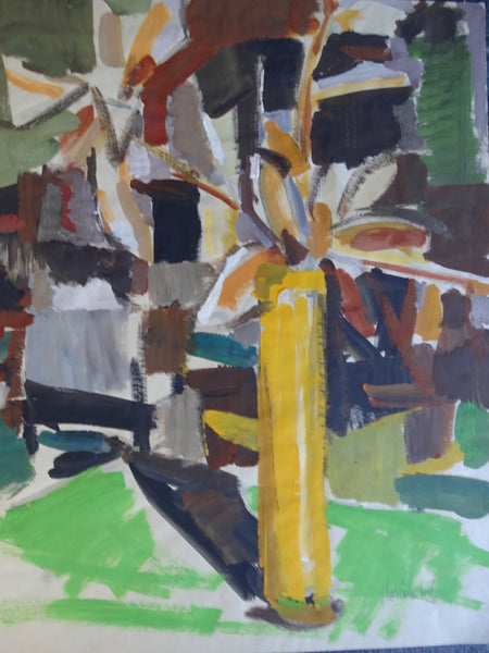 Jae Carmichael Modernist Still Life - Oil on Paper - P2618