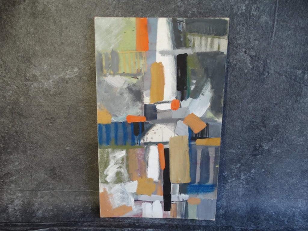 Jae Carmichael Six Gantry City #1 Oil on Board c 1965 P2620