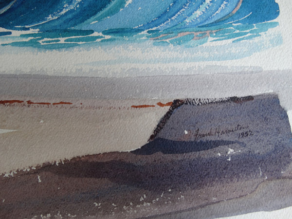 Frank Moss Hamilton - California Coastline - 1952 Watercolor P2631