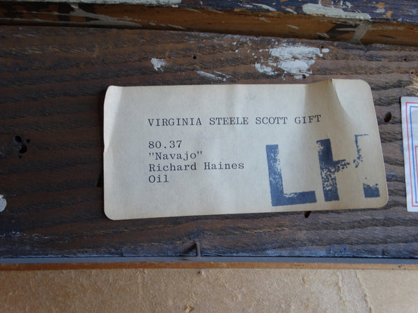 Richard Haines - Navajo - Oil on Board - 1956 (?) P2638