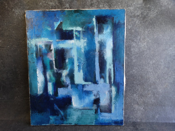 Edith Dinkin - Blue Abstract - 1957 - Oil on Canvas P2647