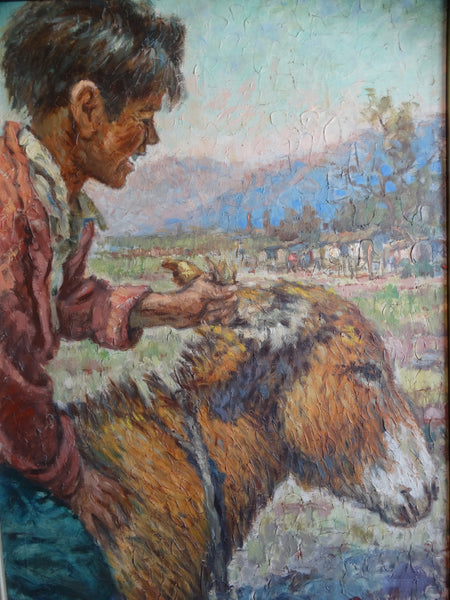 Cardosa - Boy on a Burro -  c 1950s - P2648