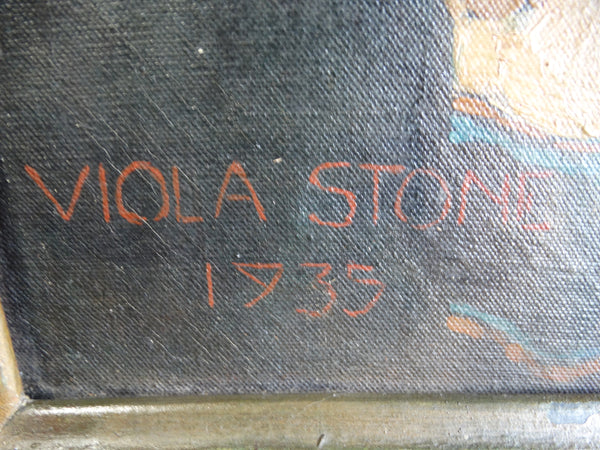 Viola Pratt Stone (1872-1958) Natasha Oil on Canvas c 1935 P2652