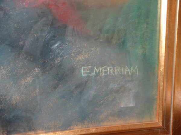 Eleanor Merriam Lukits - The Guitar Player - circa 1940s - Oil Pastel on Board P2654