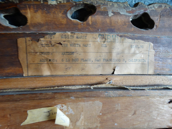 The White Sari - Merlin Hardy (1910-1984) Oil on Canvas P2681