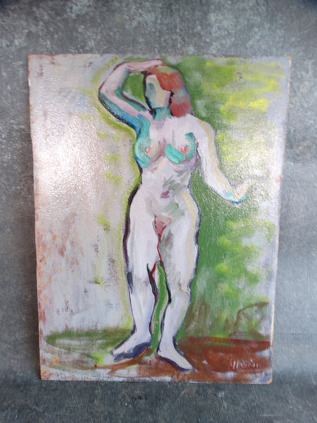 Anders Aldrin Figure Study c 1950s Oil on Board P2693