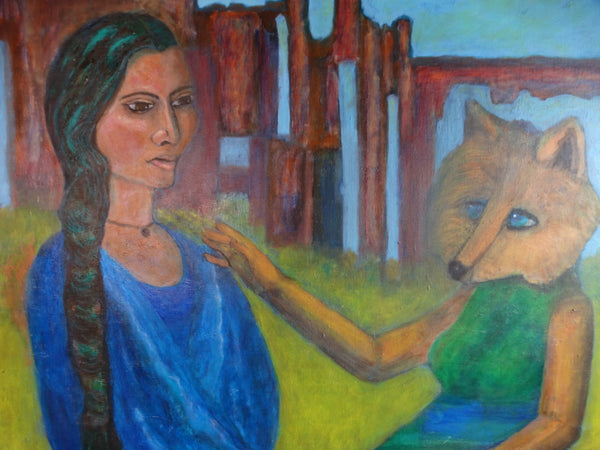 Meyer Greenberg - The Woman and the Fox Lady  (Spirit Animal) - c 1980s P2704