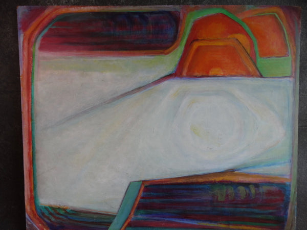 Meyer Greenberg Spirit Landscape Oil on Board c 1970s P2705