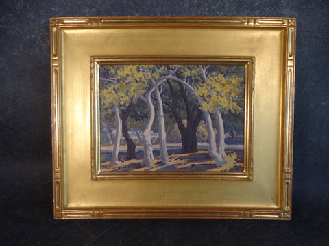 Ralph William Holmes (1876-1963) Sycamore Trees Oil on Board P2729