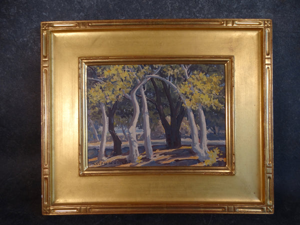 Ralph William Holmes (1876-1963) Sycamore Trees Oil on Board P2729