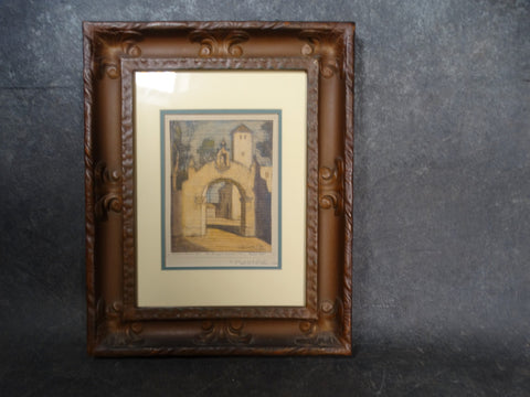 Hernando Villa Through a Spanish Arch Watercolor and Pencil 1938 P2727