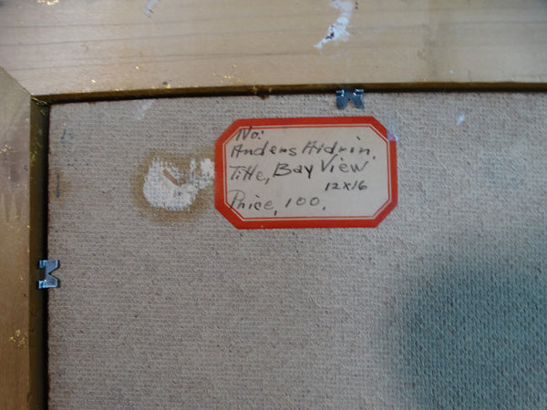 Anders Aldrin Bay View / Inlet Oil on Board 1943 P2731