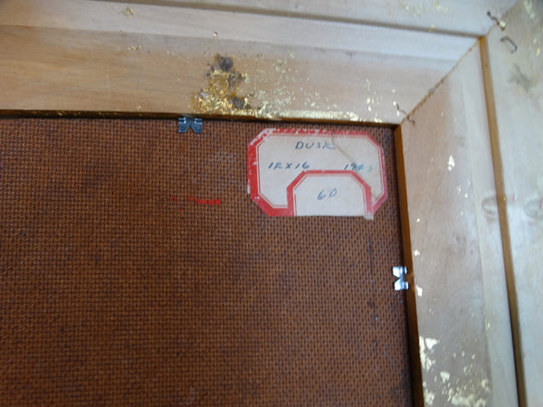 Anders Aldrin Three Boats at Dusk circa 1943 Oil On Board P2732