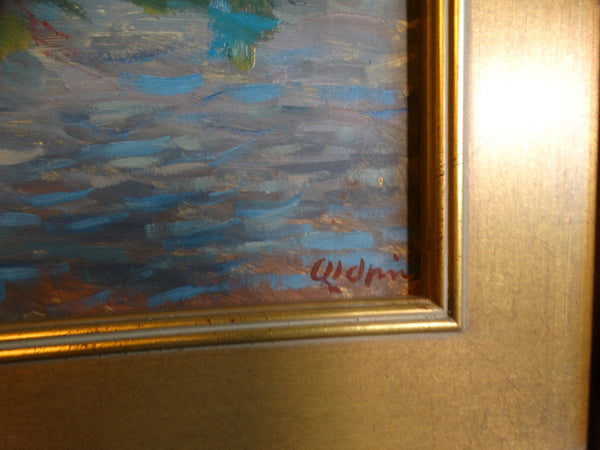 Anders Aldrin Boats in Morro Bay Oil on Board circa 1943 P2735