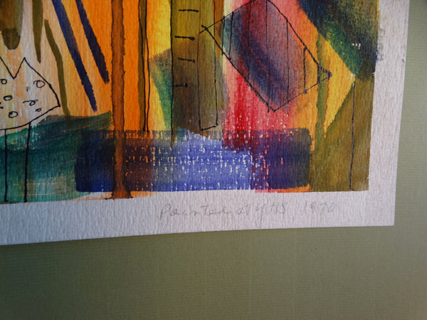 Edward Sotello Abstract Watercolor 1970 P2736