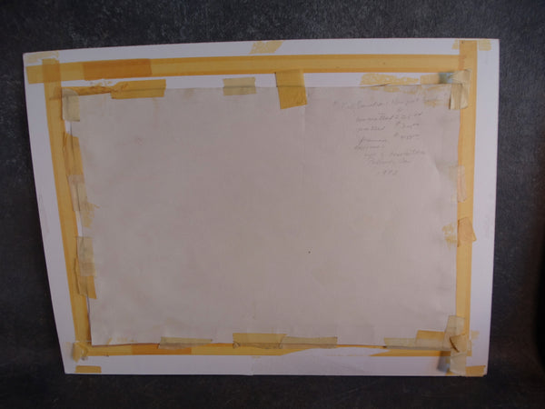 Edward Sotello 1973 Watercolor - Red Sensation Newport Beach P2738