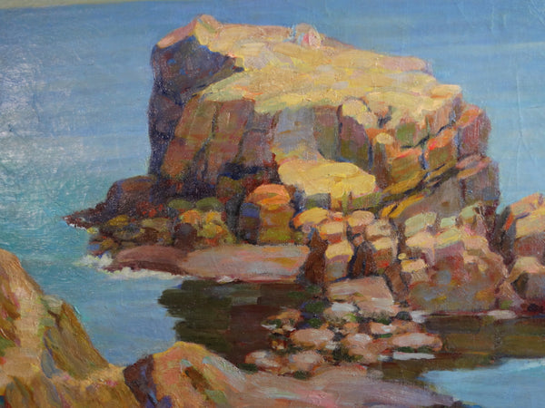 Jerome R Jones (1887-1941) - Coyote Point - Oil on Board c 1930s P2745