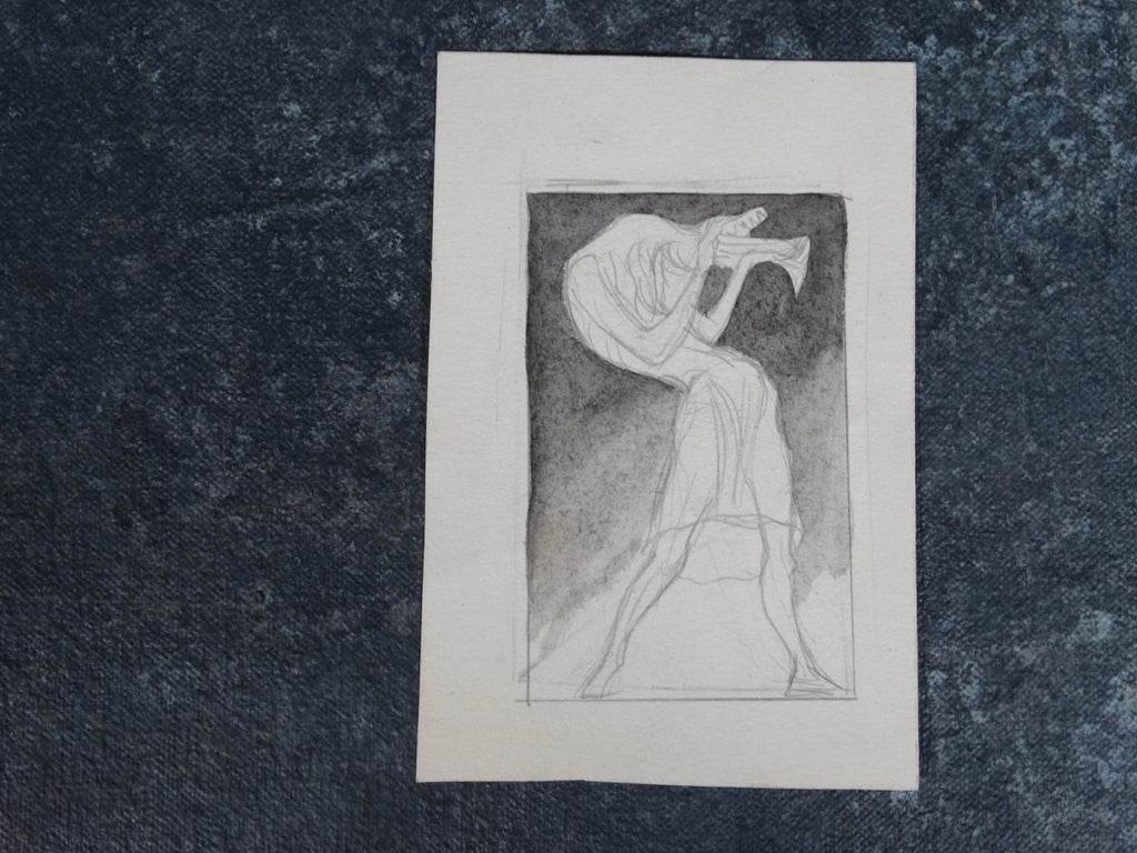 Alberto Beltrán - The Horn-Man - Drawing P2779