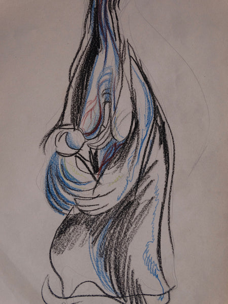 Alberto Beltrán - Two-sided - Color Pencil Studies - Industrially Blighted Mother and Child - P2782